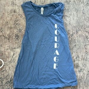 Bella & Canvas blue “courage” muscle tank